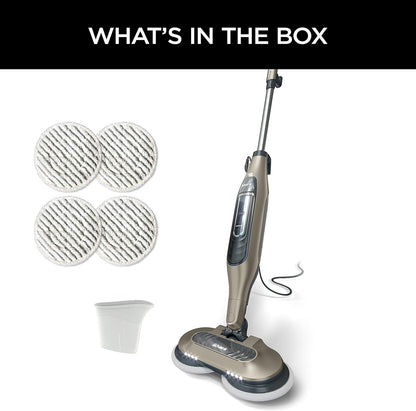 Shark S7001 Mop - 3 Steam Modes & LED Headlights - Scrub & Sanitize Hard Floors - Gold Finish