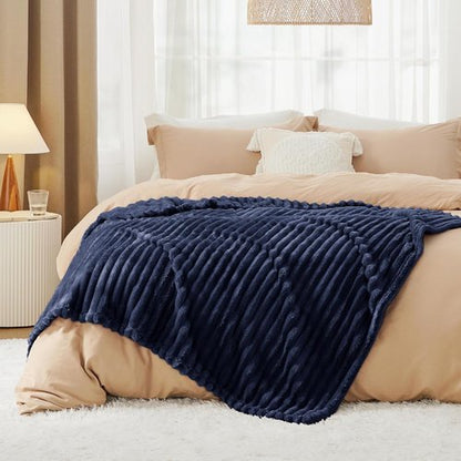 Bedsure GentleSoft Twin Blanket - Cozy Navy Blue Throw for Women | Soft, Large 66x90 Inches