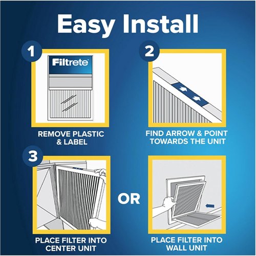 Filtrete 16x20x1 MERV 12 AC Furnace Air Filter - Certified Asthma & Allergy Friendly | 2-Pack