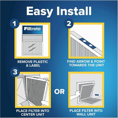 Filtrete 16x20x1 MERV 12 AC Furnace Air Filter - Certified Asthma & Allergy Friendly | 2-Pack