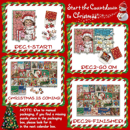 Regine Switzerland Christmas Advent Calendar Puzzle - 1000 Piece Jigsaw for Adults | Holiday Countdown Fun