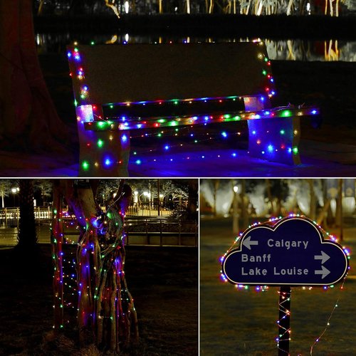 Ariceleo LED Fairy Lights - Battery Operated Copper Wire String Lights | 5m/16ft Multi-Colored for Bedroom, Weddings, Parties