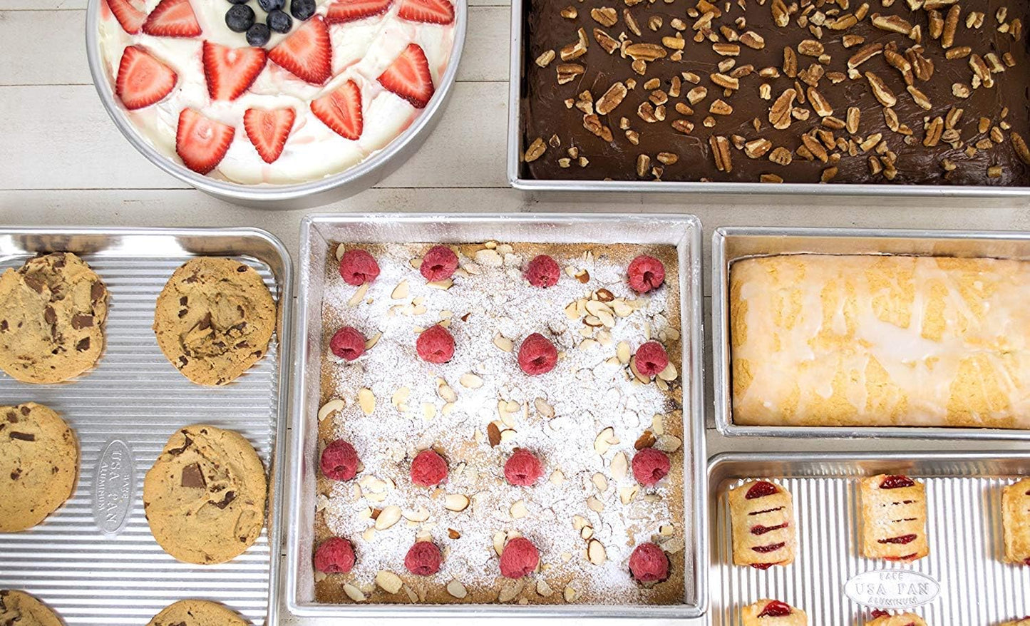 USA Pan Jelly Roll Pan - Heavy Duty Aluminized Steel for Perfect Baking | 14.1875 x 9.25 Inches