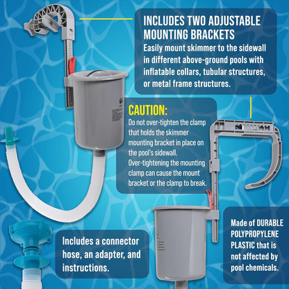 U.S. Pool Supply Pool Skimmer - Efficient Floating Surface Skimmer for Above Ground Pools | Easy Debris Removal