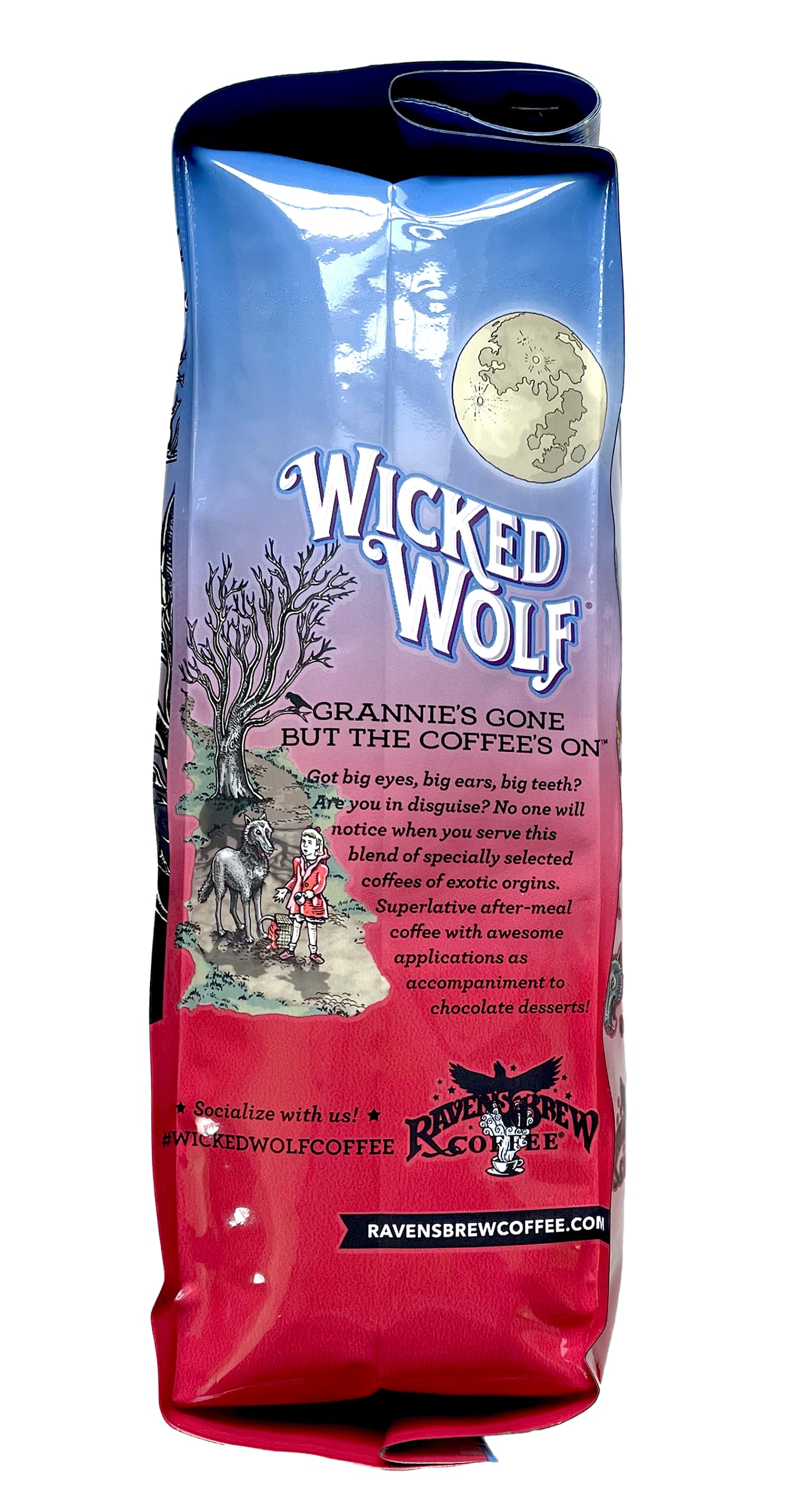 Raven's Brew Coffee - Wicked Wolf - Dark Roast - Full Body of Currant and Spice (Organic Whole Bean, 12 oz)