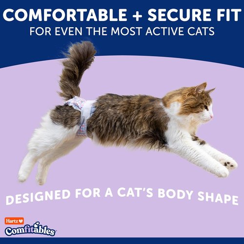 Hartz Comfitables Cat Diapers, Size S 16 Count, Comfortable & Secure Fit, Easy to Put On