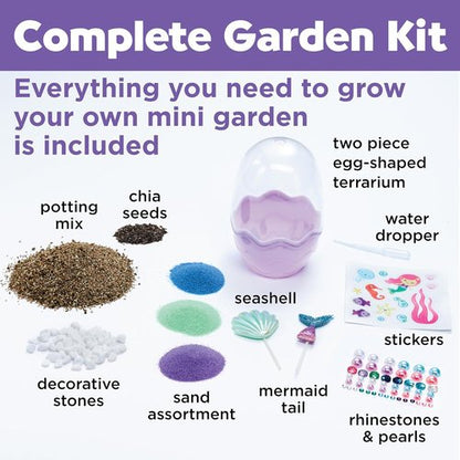 Creativity for Kids Mini Garden - Mermaid Terrarium Kit for Girls | Fun Crafts & Gifts for Ages 6+