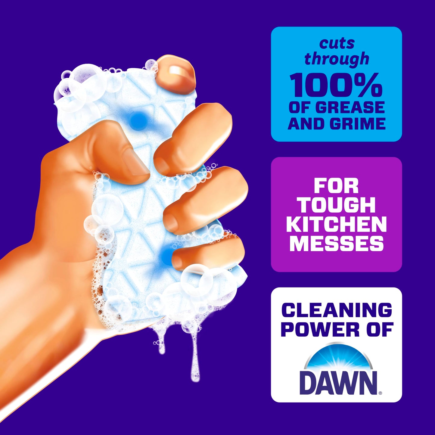 Mr. Clean Magic Eraser Foaming Sponge, Kitchen Grease Eraser, Dawn Cleaning Power, Oven Cleaner, Clean Scent, 6ct