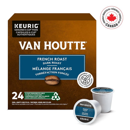 Van Houtte French Roast Coffee K-Cup Pods - Rich Flavor for Keurig Brewers | 24 Count