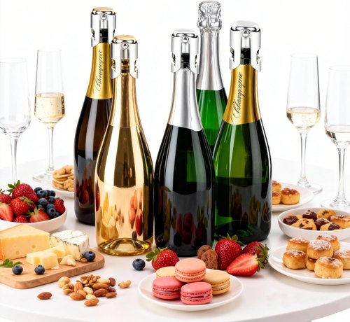 2 Pcs Champagne Stoppers – Premium Stainless Steel Clamping Sparkling Wine Saver – Leak-Proof, Airtight Sealer Keeps Fizz for Days – Fits Prosecco,Cava,Crémant & Sparkling Cider