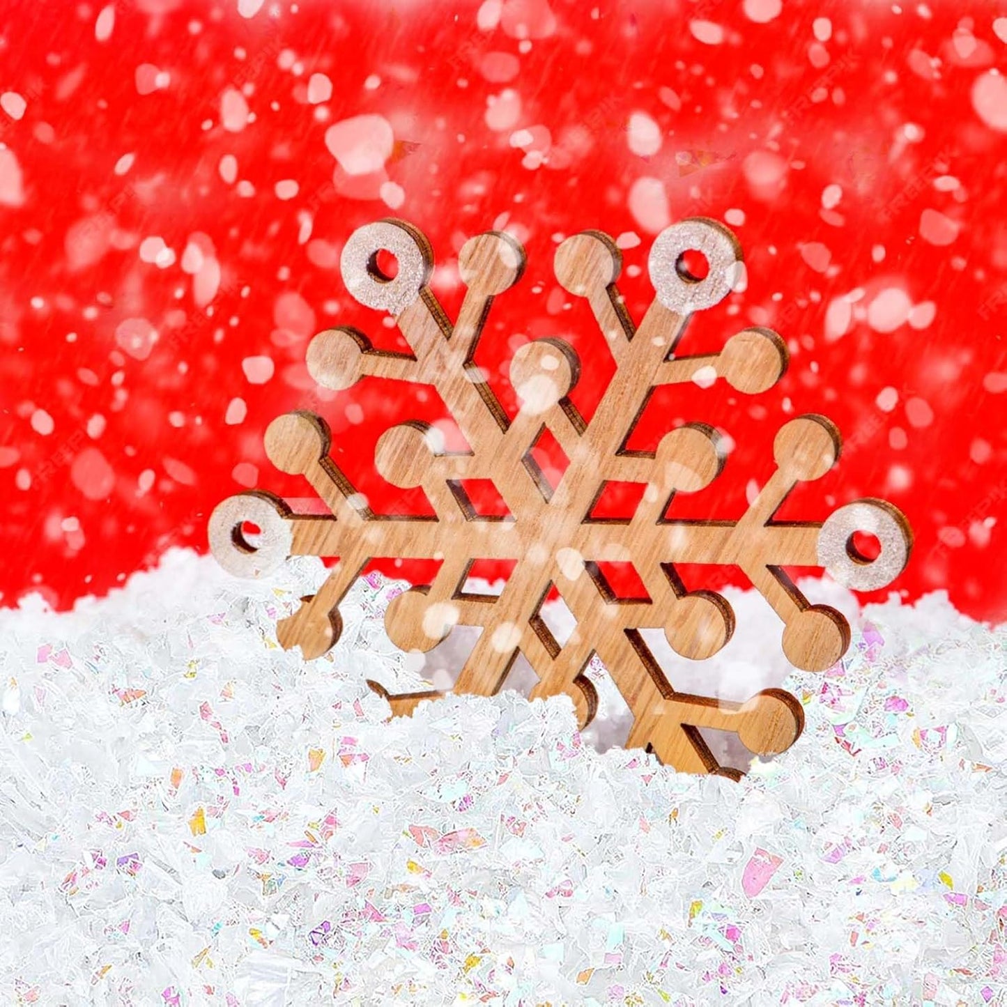 Skiennix Christmas Fake Snow - 10.6 oz Artificial Glitter Snow for Holiday Crafts & Décor