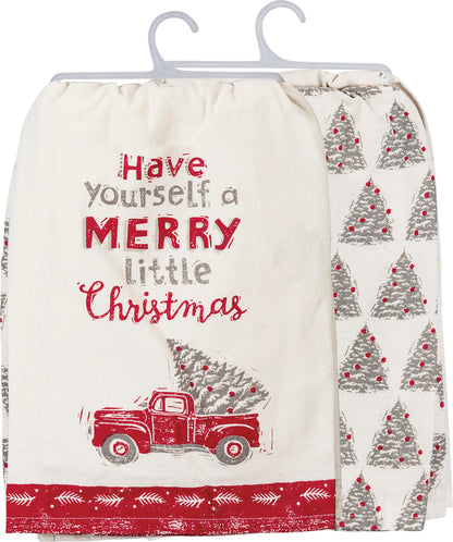 Primitives by Kathy Decorative Kitchen Towel Set - Have A Merry Little Christmas, Set of 2