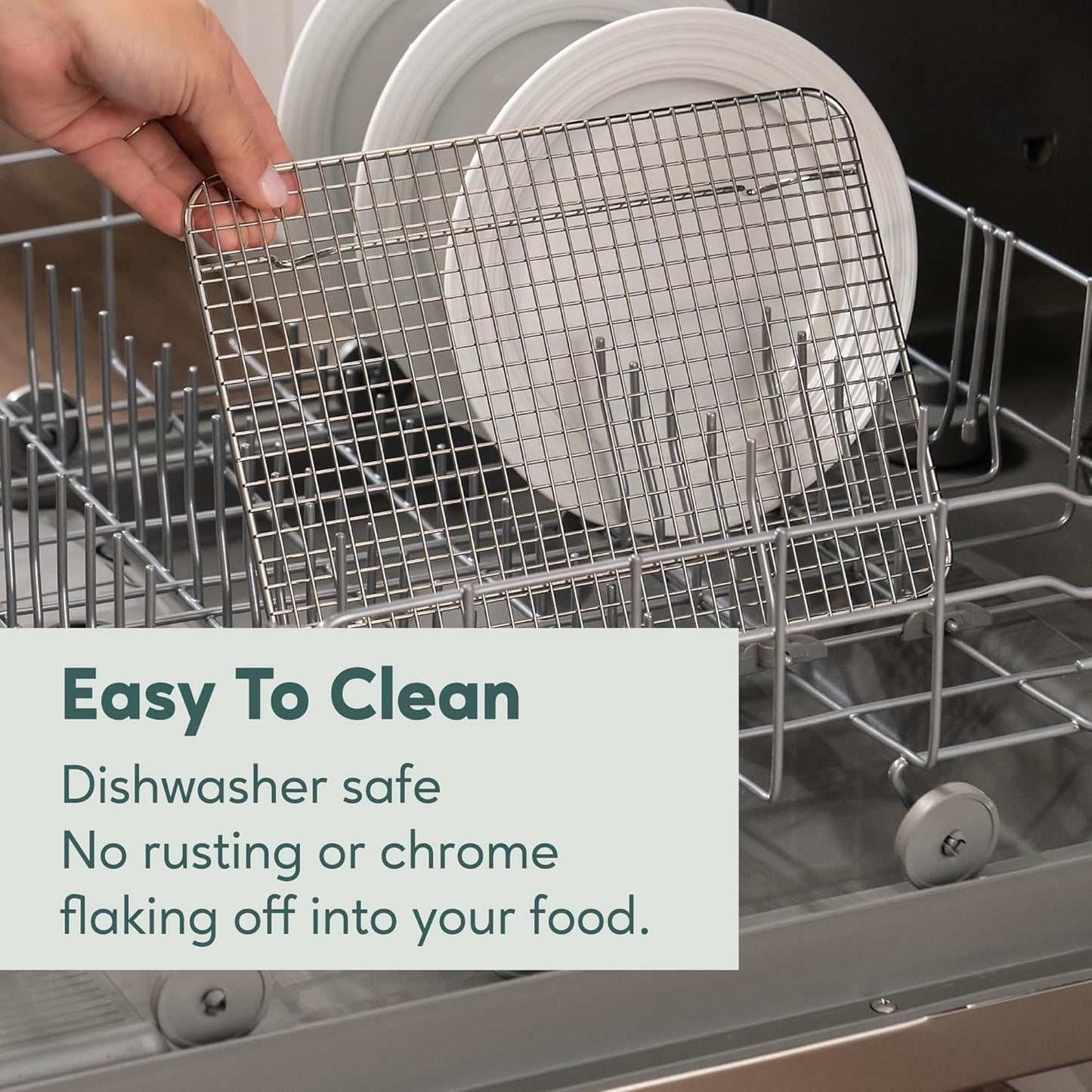 Ultra Cuisine Cooling & Baking Rack Set - Oven-Safe, Dishwasher-Safe Stainless Steel - 8.5x12, Set of 2