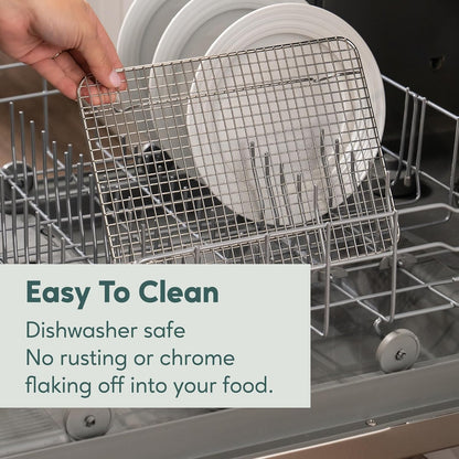 Ultra Cuisine Cooling & Baking Rack Set - Oven-Safe, Dishwasher-Safe Stainless Steel - 8.5x12, Set of 2