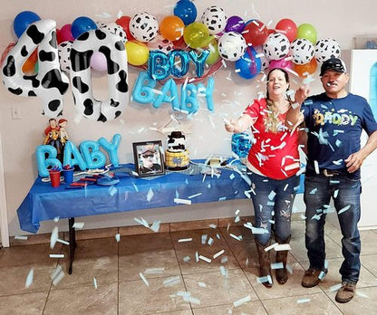 Farm Birthday Decorations - Skiennix 40-Inch Cow Print Number Balloon 0 - Perfect for Girls' Parties