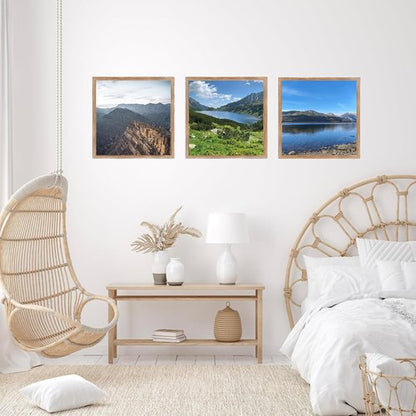 JCJMY 13x13 Rustic Brown Picture Frame - Versatile Wall Mounting for Horizontal or Vertical Display