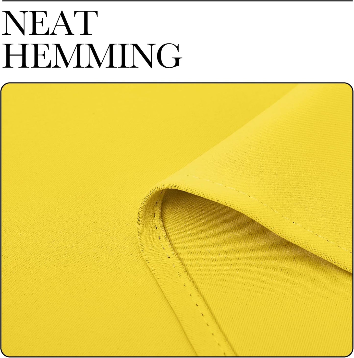 NICETOWN Bright Yellow Curtains - 102" Long, 55" Wide | Sound Reducing, Heat & Cold Blocking Panels for Modern Spaces