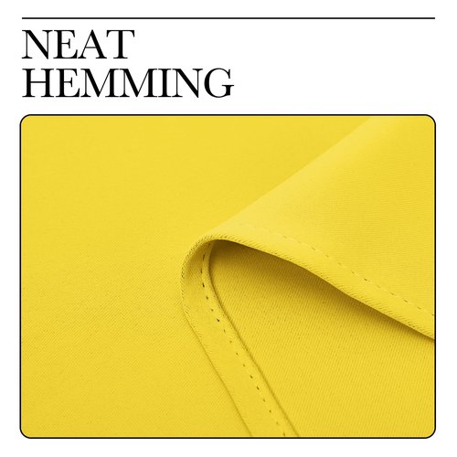 NICETOWN Window Curtain Panels, Thermal Insulated Solid Grommet Draperies/Drapes for Basement (Bright Yellow, 1 Pair, 34 by 84-inch)
