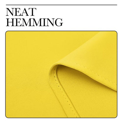 NICETOWN Window Curtain Panels, Thermal Insulated Solid Grommet Draperies/Drapes for Basement (Bright Yellow, 1 Pair, 34 by 84-inch)