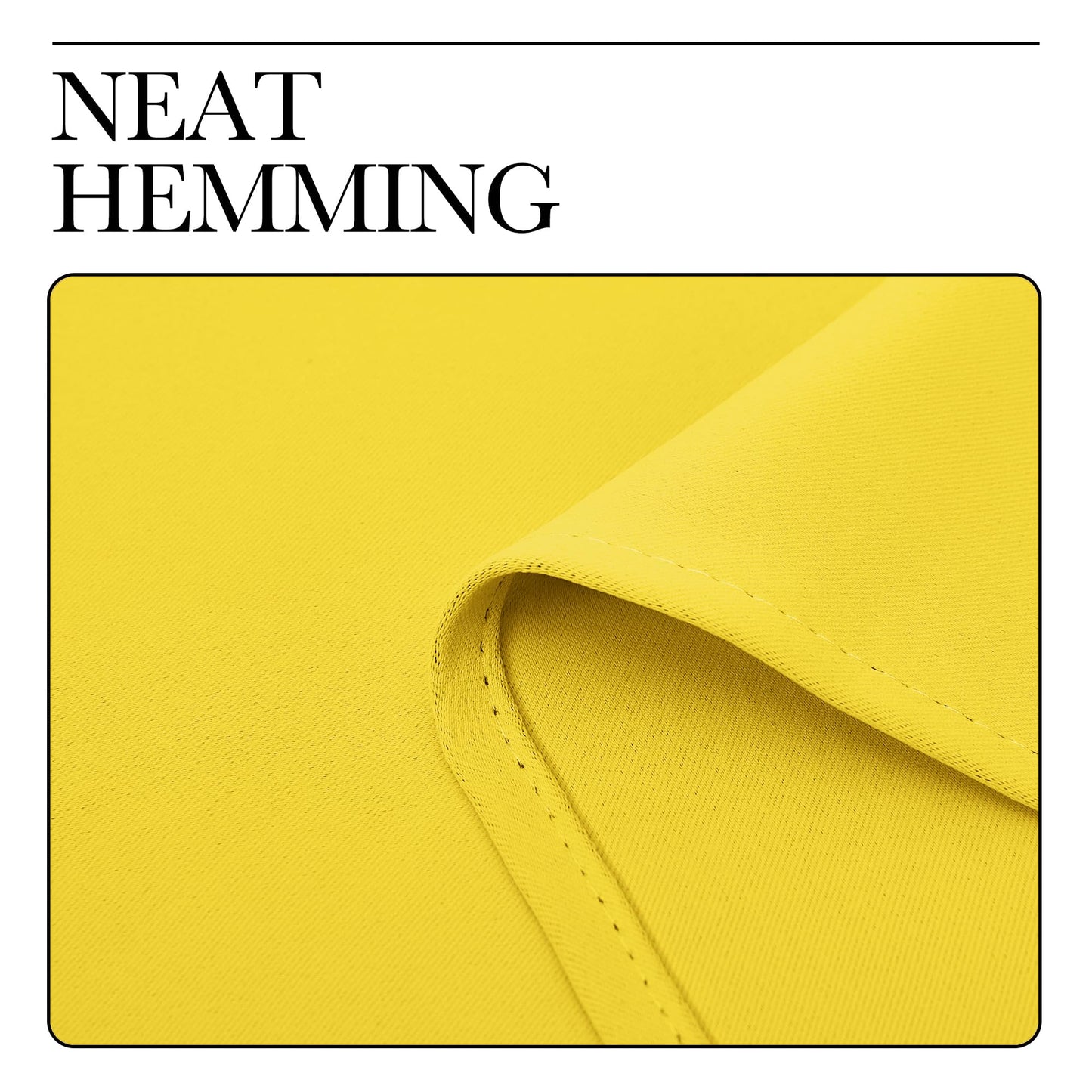 NICETOWN Bright Yellow Room Darkening Curtains for Kitchen, Window Treatment Thermal Insulated Solid Grommet Room Darkening Curtains/Drapes for Bedroom (Set of 2, 42 inches Wide by 48 inches Long)