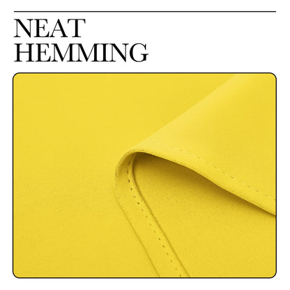 NICETOWN Bedroom Curtain Panels Draperies, Thermal Insulated Solid Grommet Curtains/Drapes (Bright Yellow, 1 Pair, 34 by 45-inch)