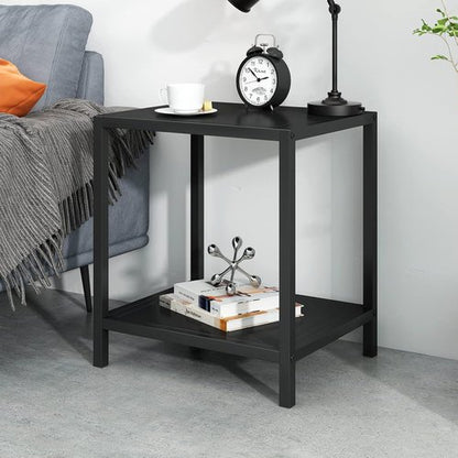 Jetonix End Table - Modern 2-Tier Nightstand with Easy Assembly | European Wrought Iron Design