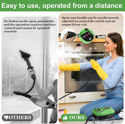 Skiennix Handheld Steam Cleaner - 15s Quick Heat-Up, 1.2L Tank, 9 Accessories for Home & Car Detailing