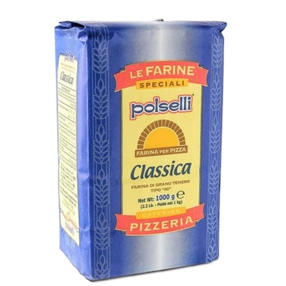 POLSELLI Classica Double Zero Flour - All-Natural for Pizza, Bread & Pasta | 1 kg (2.2 lbs)