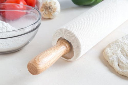 Fox Run Rolling Pin Covers - Durable Cotton Set of 2 for Effortless Baking and Storage