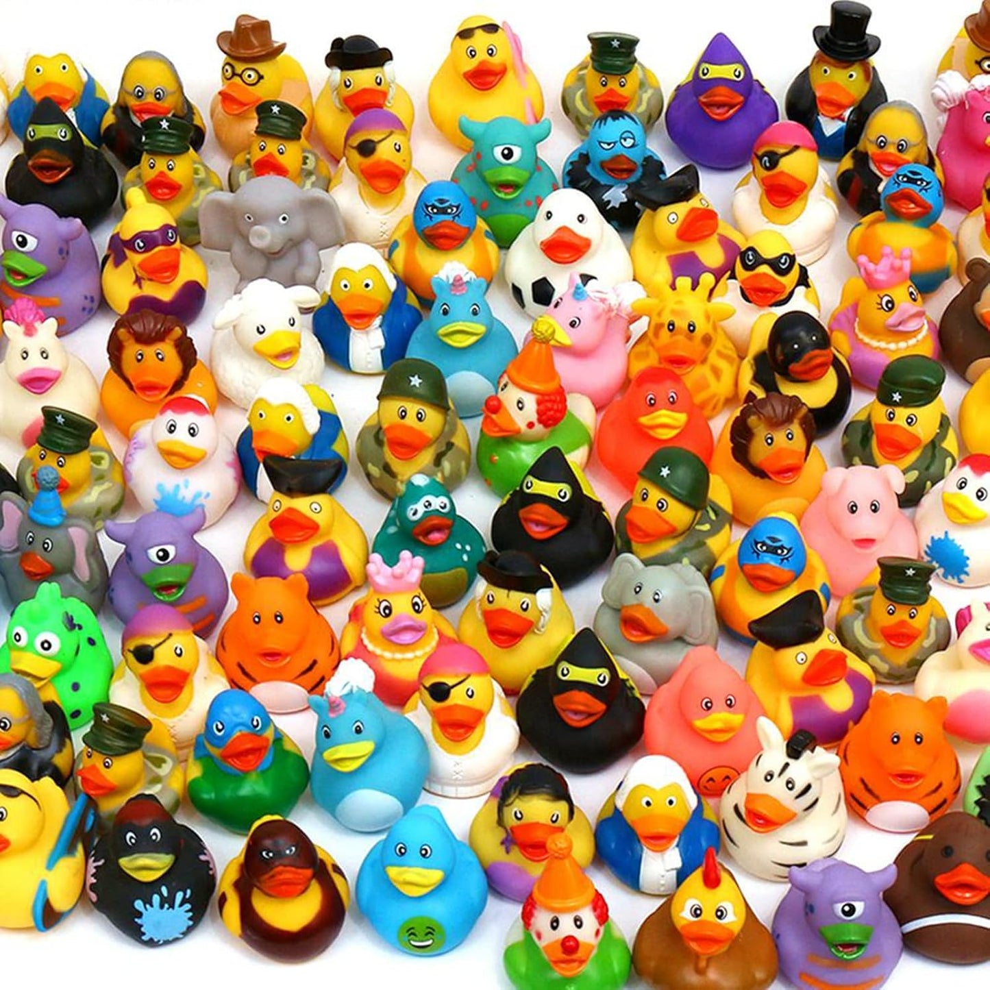 XY-WQ Rubber Duck - 100 Pack Assorted 2.3 Inch Floater Toys for Kids | Perfect for Parties & Bath Time
