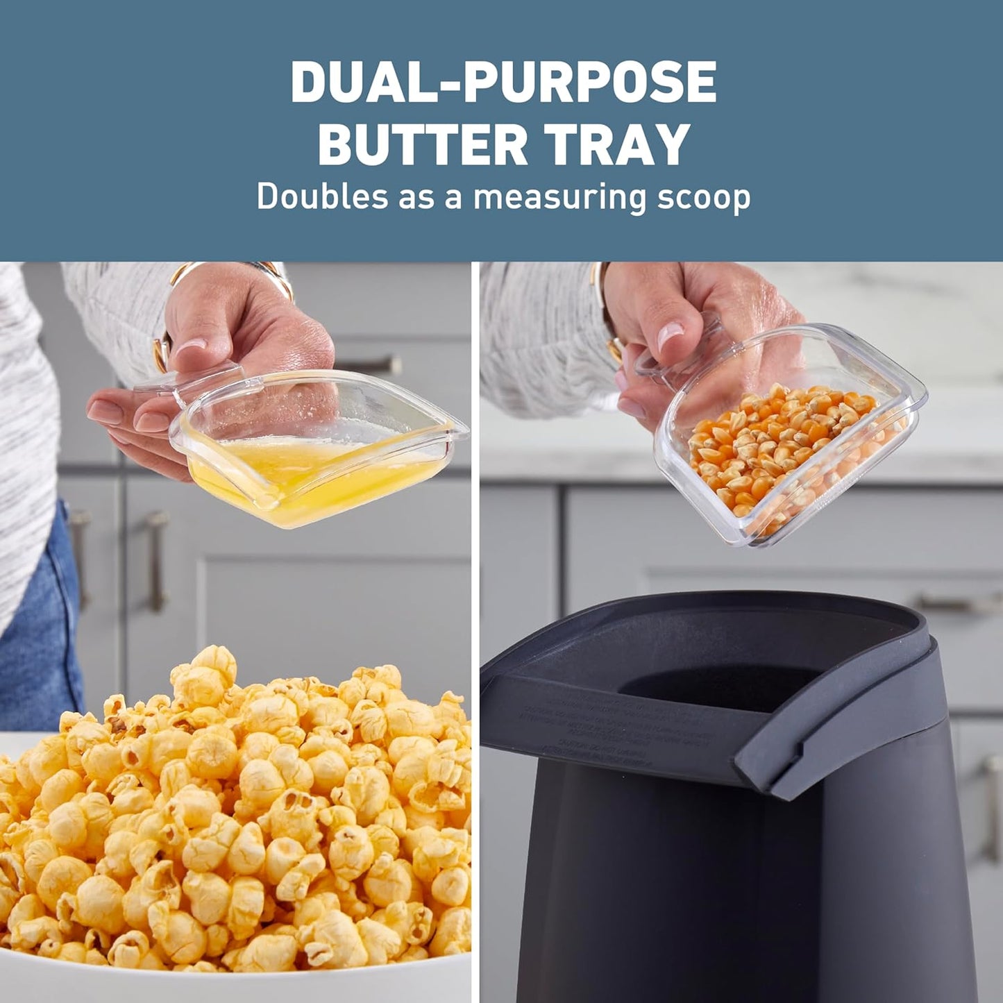 West Bend Air Crazy Popcorn Machine - Healthy Oil-Free Snacking, 4-Quart Capacity, Black