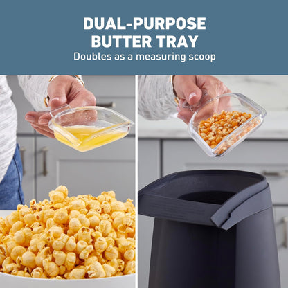 West Bend Air Crazy Popcorn Machine - Healthy Oil-Free Snacking, 4-Quart Capacity, Black