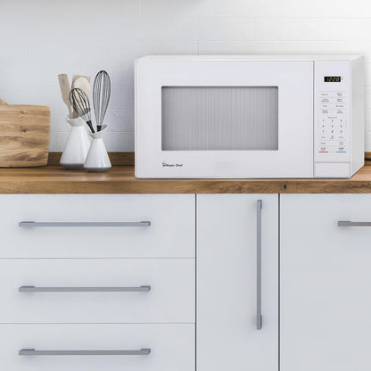 Regine Switzerland 1.1 Cu. Ft. Countertop Microwave Oven - Sleek White Design for Modern Kitchens