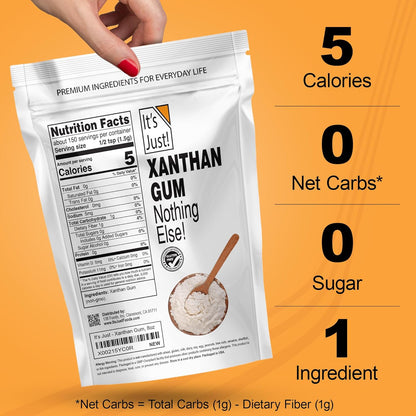 Xanthan Gum - Gluten-Free Thickener for Sauces & Dressings | 8oz Non-GMO Keto Baking Essential