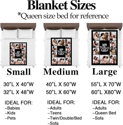 Regine Switzerland Custom Picture Blanket - Personalized Mother's Day Gift for Mom | Ships Next Day