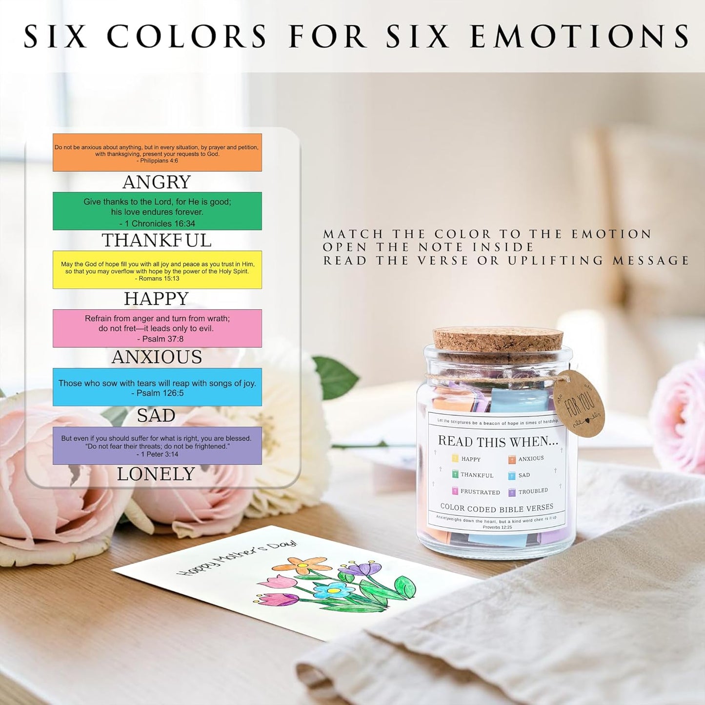 Read This When Bible Verses Jar - Thoughtful Christian Gifts for Mom | Perfect for Mother's Day & Birthdays