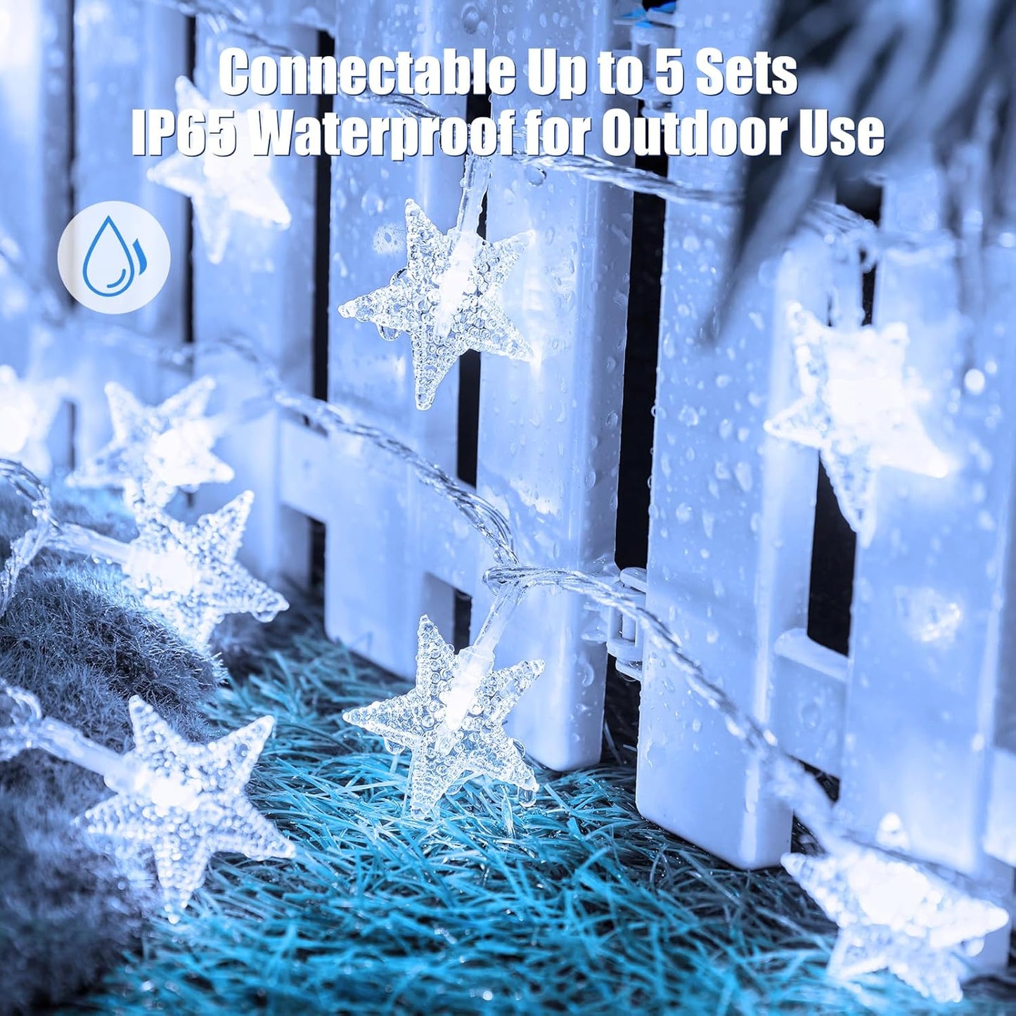 Star String Lights - 33 Ft 100 LED Waterproof Fairy Lights with Remote & Timer | Perfect for Bedroom, Patio & Parties