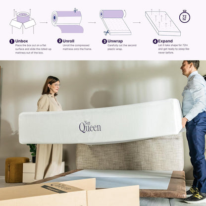 NapQueen Twin Size Mattress - 8 Inch Bamboo Charcoal Memory Foam for Ultimate Comfort