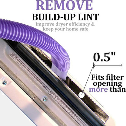 Fullclean Dryer Vent Cleaner Kit - Flexible Lint Removal Tool for Dyson V15, V12, V11, V10, V9, V8, V7