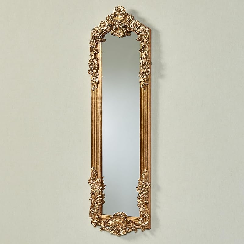 Gadsden Vertical Wall Mirror - Dark Gold Verdi Finish, 40 Inch (Dark Gold+40"L x 11"W)