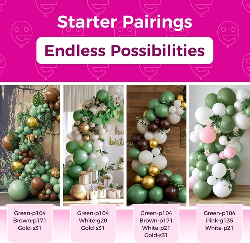 Bezente Sage Green Balloons - 18 Inch Thick Olive Green Latex | 30 Pack for Parties & Celebrations