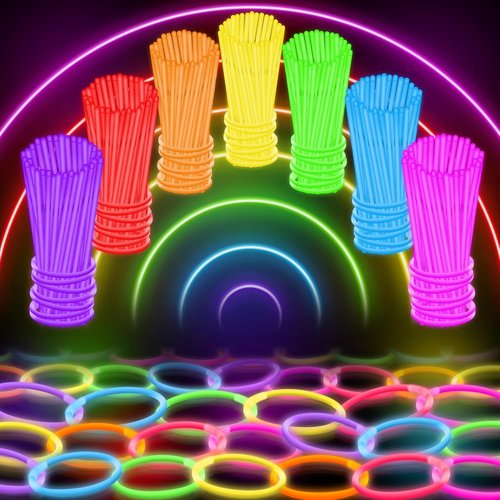 Glow Sticks Party Pack | 100 Ultra Bright Glow in the Dark Sticks with Bracelets & Necklaces