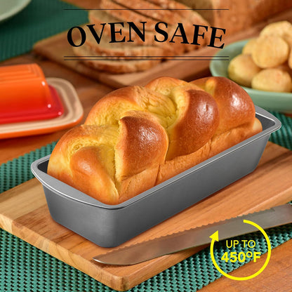 Tiawudi Extra Large Nonstick Bread Pan Set - 13" x 5" Rectangular Loaf Tins for Perfect Baking