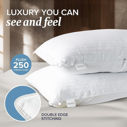 Beckham Hotel Collection Queen Pillow Set - 2 Down Alternative & 2 Memory Foam Pillows