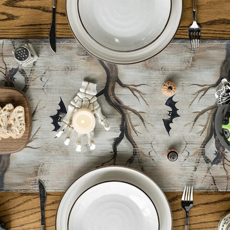 Brown 13x72 Inch Halloween Table Runner – Artoid Mode 210 GSM