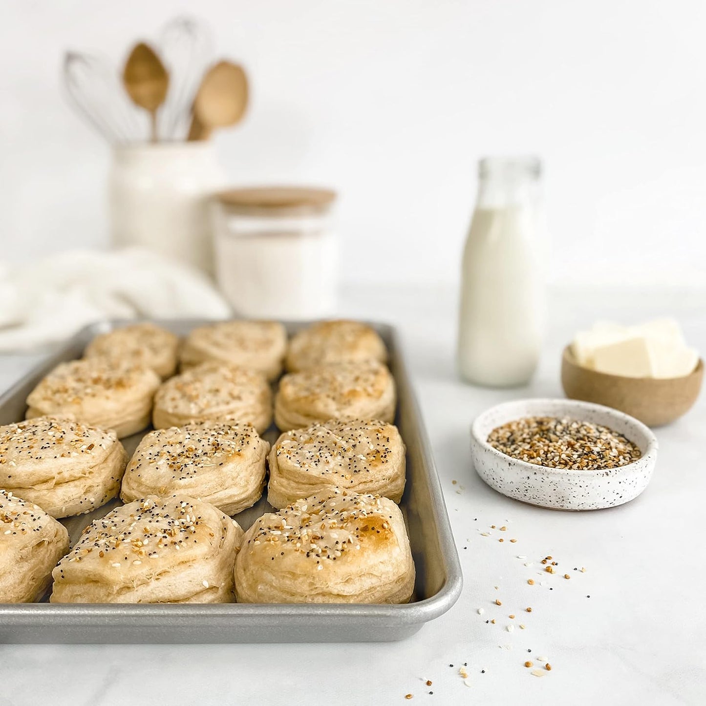 USA Pan Bakeware Nonstick Jelly Roll Baking Sheet - Durable Aluminized Steel Construction