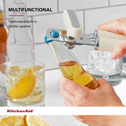 KitchenAid Classic Multifunction Can Opener / Bottle Opener, 8.34-Inch, Almond Cream