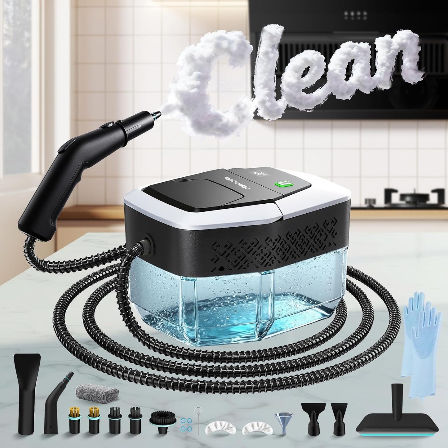 Skiennix Steam Cleaner - High-Temperature 257℉ Handheld Steamer for Home & Car | 1.9 Quart Capacity