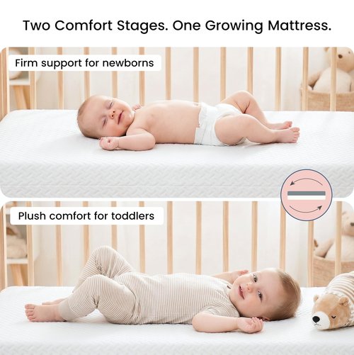Dream On Me Baby Fairy Dust 5” Full-Size Crib & Toddler Mattress – GREENGUARD Gold & JPMA Certified, Water-Resistant Surface, Machine Washable Cover, Fits Full-Size Cribs & Toddler Beds