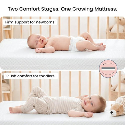 Dream On Me Baby Fairy Dust 5” Full-Size Crib & Toddler Mattress – GREENGUARD Gold & JPMA Certified, Water-Resistant Surface, Machine Washable Cover, Fits Full-Size Cribs & Toddler Beds